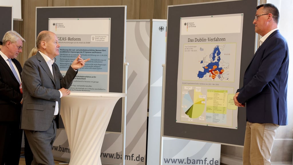 Bundeskanzler Scholz hat Bemühungen der Bundesregierung zugesagt, das Dublin-Verfahren zur Rücknahme von Flüchtlingen zu verbessern.