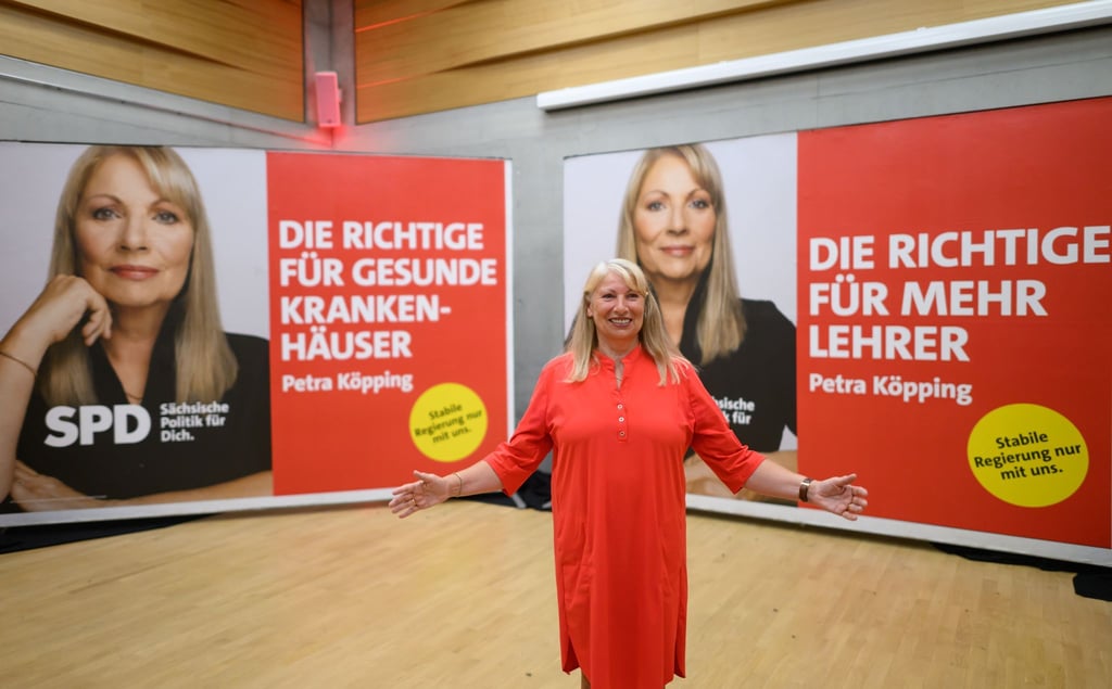 Hängt bald überall in Sachsen: SPD-Spitzenkandidatin Petra Köpping.