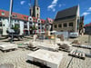 Der Holzmarktbrunnen in Halberstadt wird wieder aufgebaut.