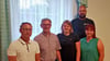 Der neue Ortschaftsrat in Gladau: (v. li.) Marc Randel (CDU), Klaus Voth (CDU), Sandra Thiem (CDU),  Eric Nitschke (FFW Gladau) und Mandy Grahn (EB). 