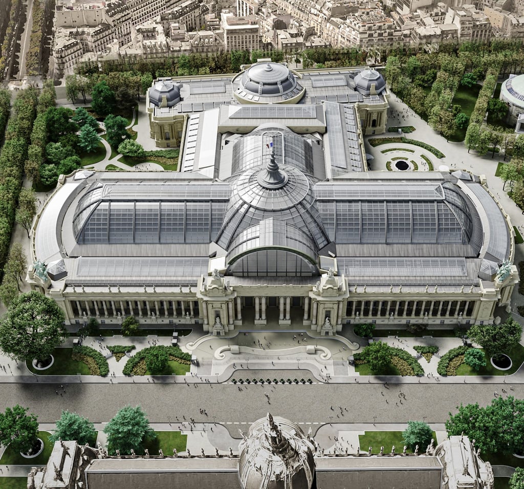 So wie in dieser 3D-Animation soll der Grand Palais nach der Restaurierung aussehen - zu Olympia finden unter dem Glasdach Wettkämpfe statt. Unter anderem die Fechterinnen und Fechter treten hier an.