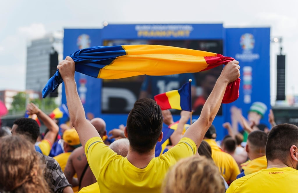 Auch die Rumänischen Fans feierten auf der Frankfurter Fanzone.