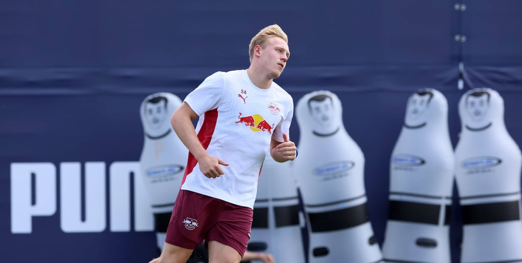 Xaver Schlager steht bei RB Leipzig schon wieder auf dem Trainingsplatz.