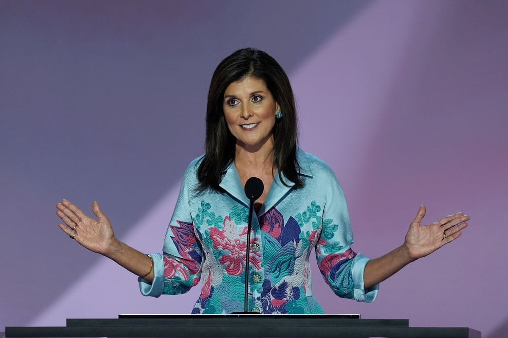 „Ich bin heute Abend hier, weil wir ein Land zu retten haben“. sagt Trumps einstige Konkurrentin im Vorwahlkampf, Nikki Haley, beim Parteitag der Republikaner.