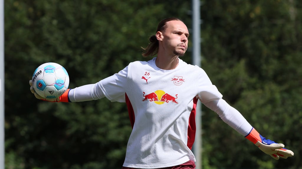 Maarten Vandevoordt&nbsp;im Training bei RB Leipzig.