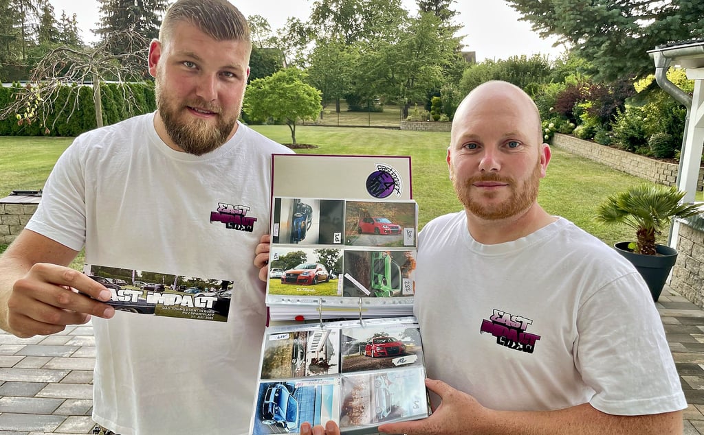 Die Organisatoren Michael Dümche und Roy Rybarsch aus Burg freuen sich am 28. Juni auf viele Besucher im Goethepark.