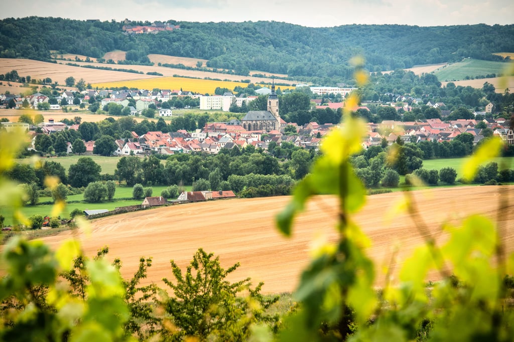 Blick auf Laucha: Die Glockenstadt hat sich wie Freyburg und Nebra Ziele für die weitere Entwicklung gesetzt, die jeweils in das sogenannte Integrierte Stadtentwicklungskonzept geflossen sind.