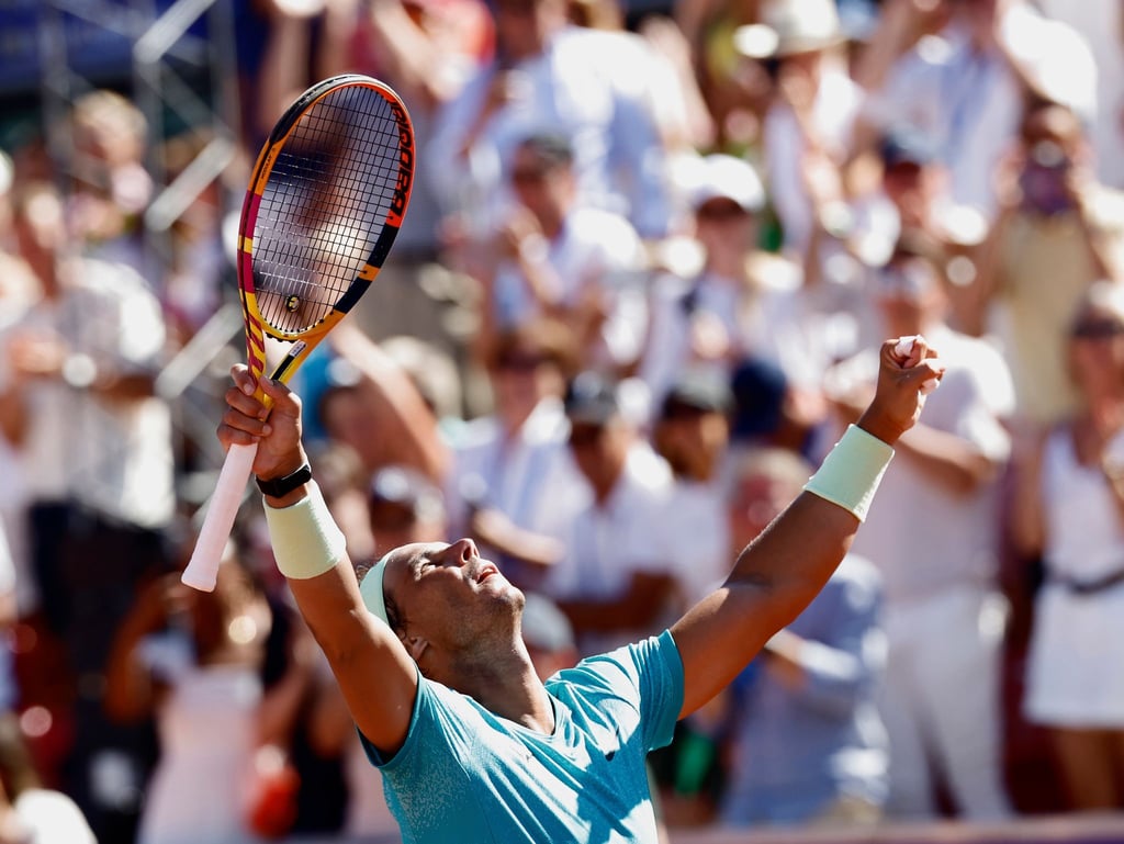 Rafael Nadal bejubelt seinen Sieg.