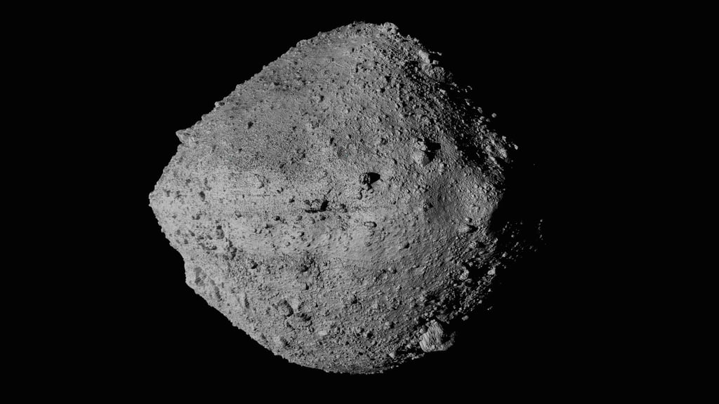 Asteroid Bennu aus der Perspektive der Raumsonde Osiris-Rex. So ähnlich könnte auch Magdeburg aussehen.
