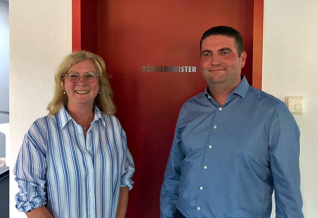 Ortsbürgermeister von Möser Denny Hitzeroth (SPD) und dessen Stellvertreterin Martina Sander (CDU)