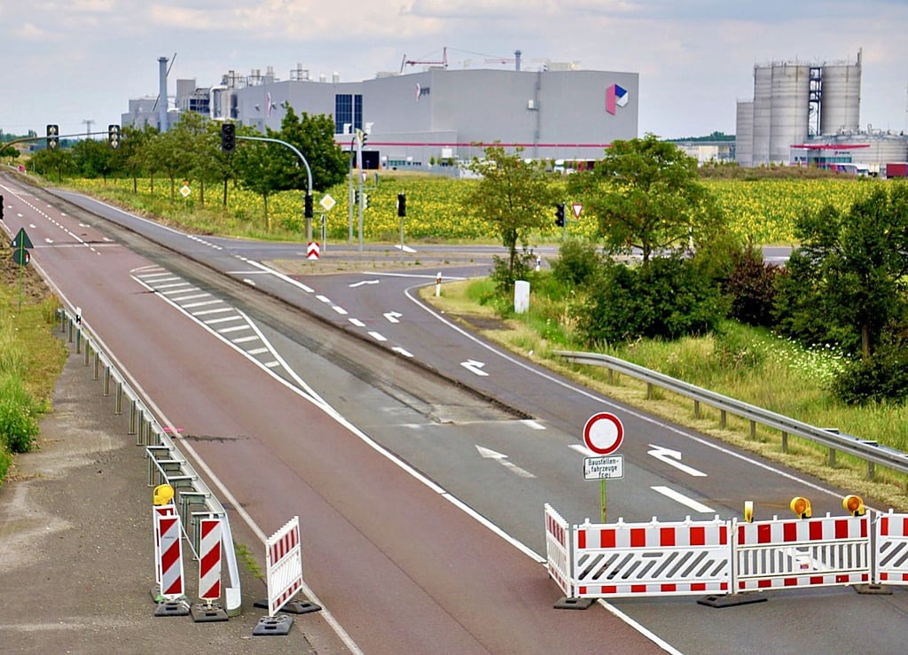 Die B183 bei Thalheim ist gesperrt.