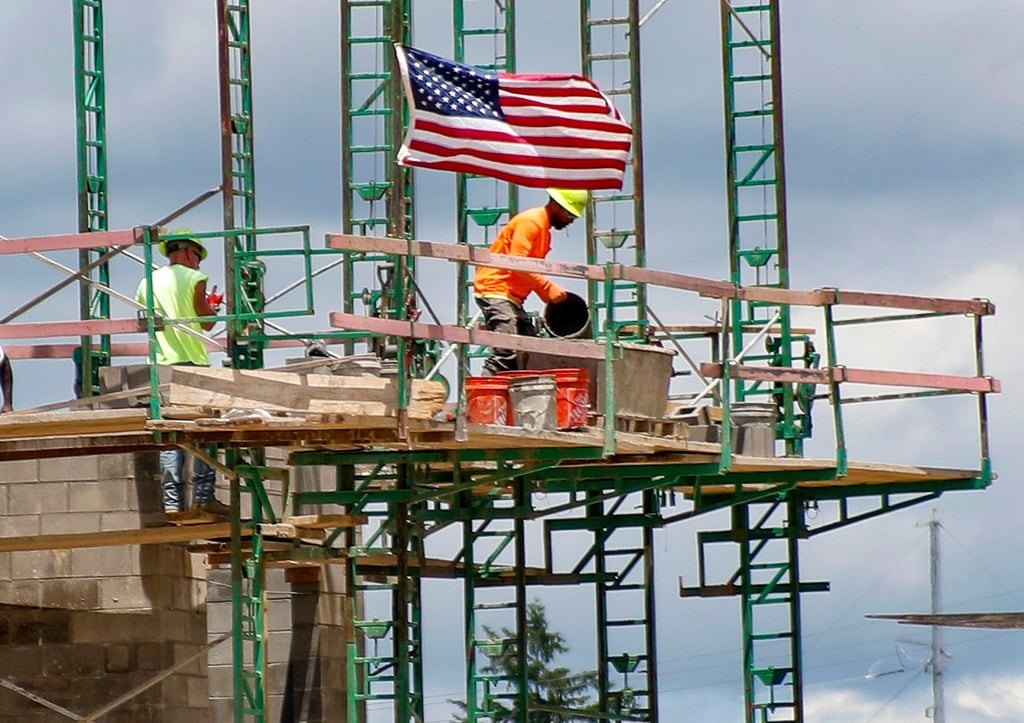 Bauarbeiter auf einer Baustelle in den USA