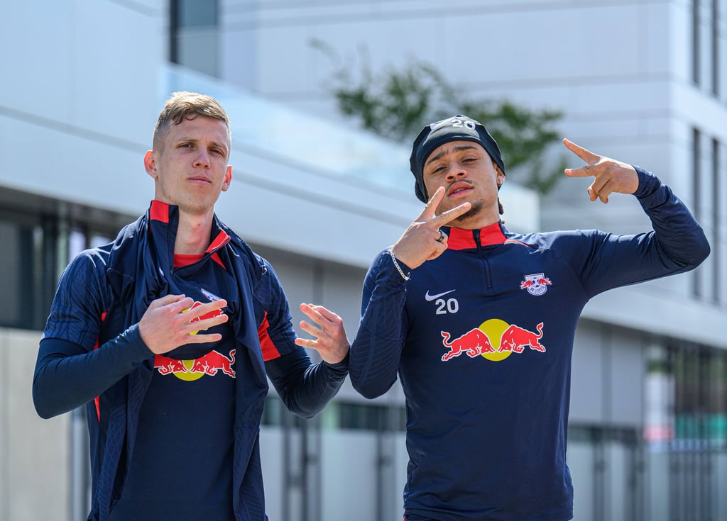 Wer bleibt, wer kommt wieder? RB-Leipzigs Schlüsselspieler der vergangenen Saison Dani Olmo (l.) und Xavi Simons