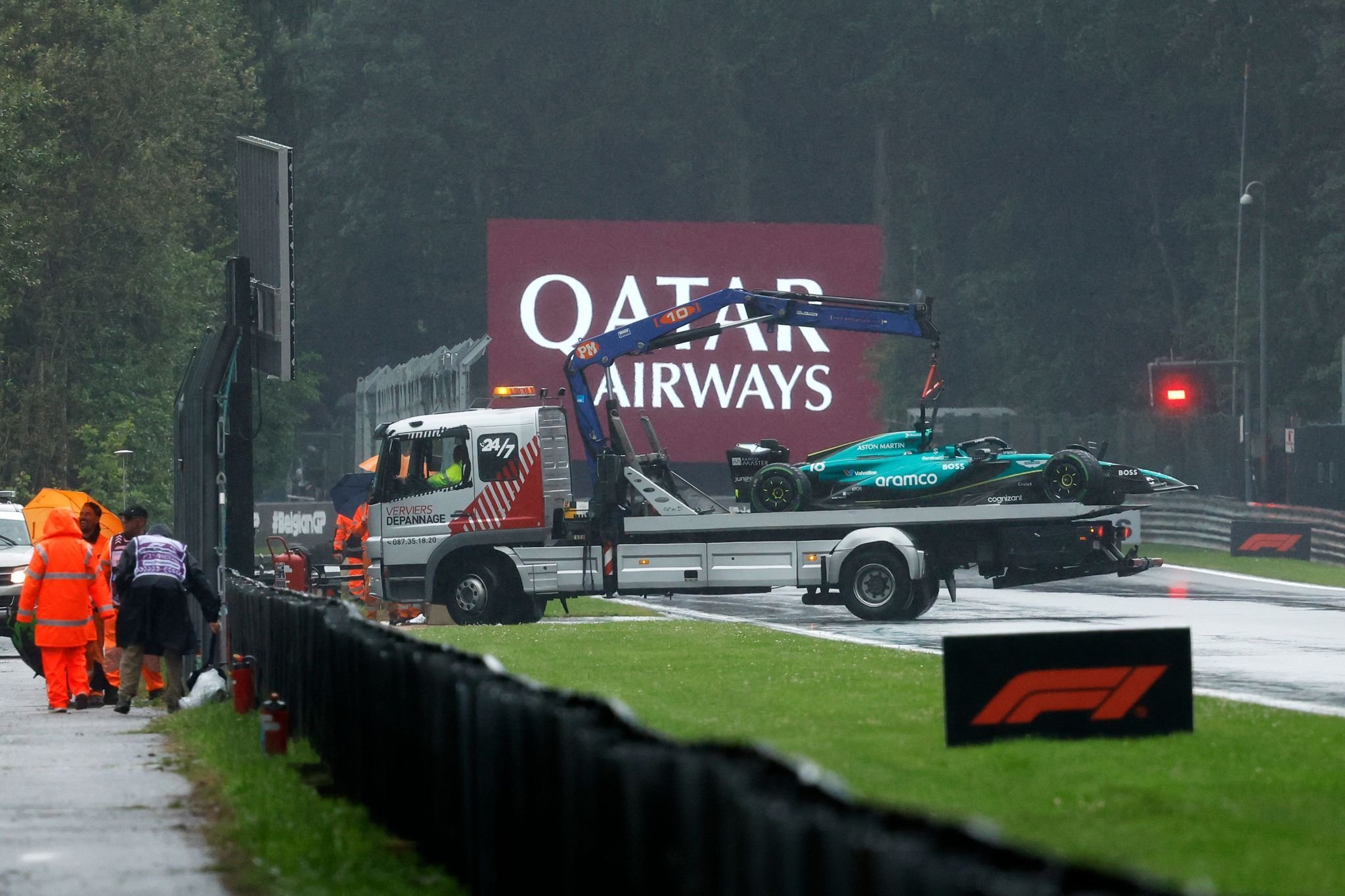 Formel 1 in Belgien Verstappen Schnellster im Regen von Spa