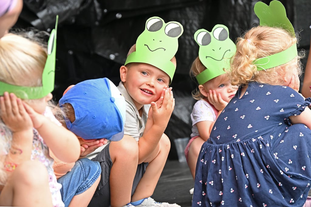 Die Kinder der Hoymer Kita präsentieren ihr Programm.