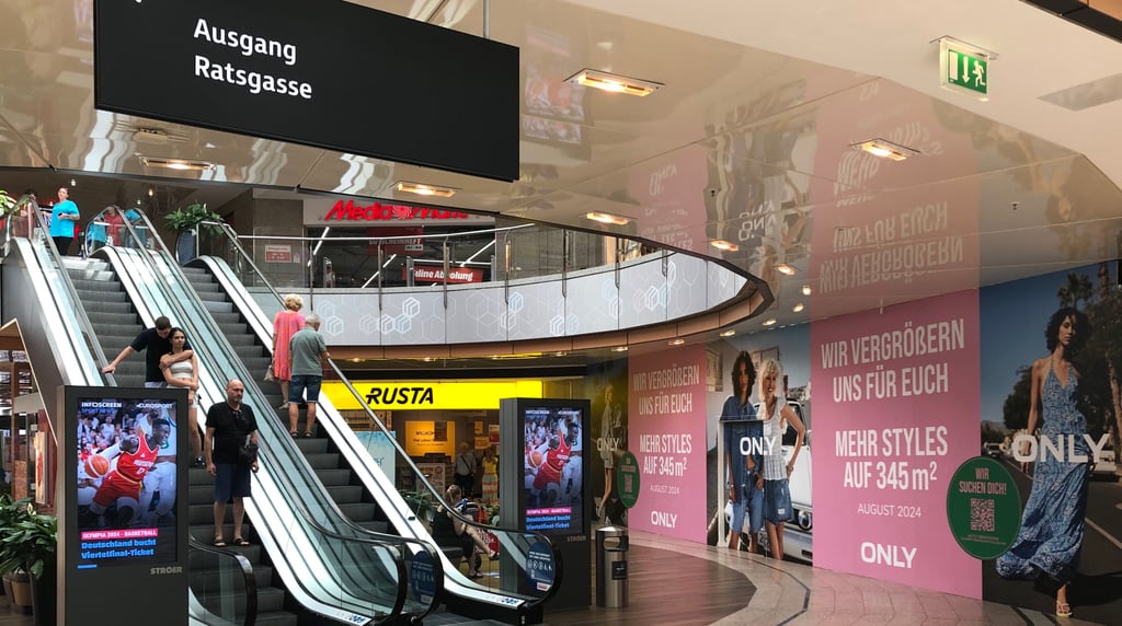 "Only" ist jetzt an neuer Stelle im Rathauscenter und viel größer.