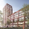 So soll der neue Gebäudekomplex mit Büros, Gewerbe und Wohnungen in Magdeburg aussehen.