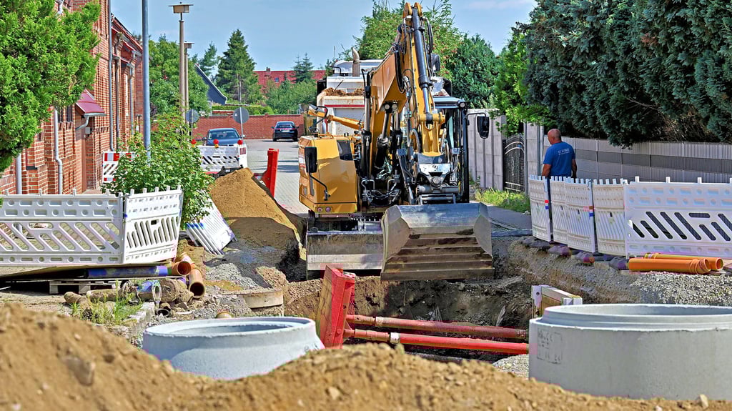 Ein Teil von Nachterstedt – wie hier in der Wilhelmstraße – bekommt einen neuen Abwasserkanal.