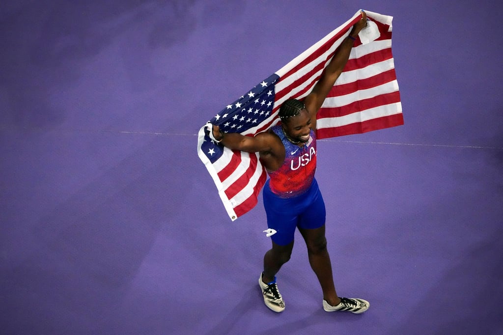 Noah Lyles ist 100-Meter-Olympiasieger.