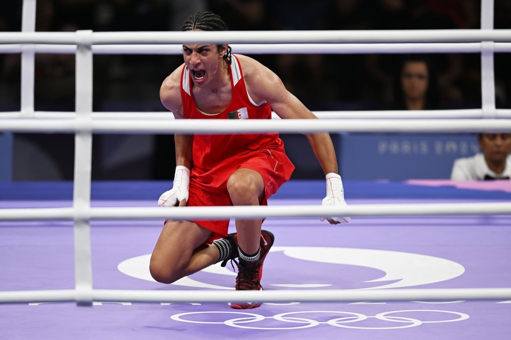 Hält dem Druck stand: Algeriens Boxerin Imane Khelif holt eine Medaille.