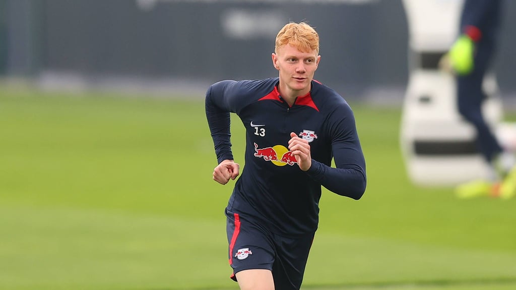 Nicolas Seiwald im Training von RB Leipzig.