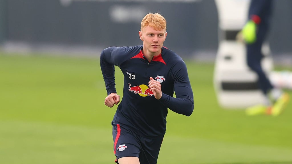 Nicolas Seiwald im Training von RB Leipzig.
