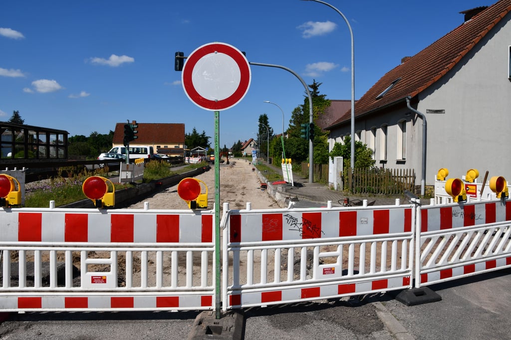 Die Baustelle an der Ortsdurchfahrt der B188 in Solpke. Seit Montag gibt es die zweite Kappung einer Bundesstraße, und zwar die B71 in Letzlingen.