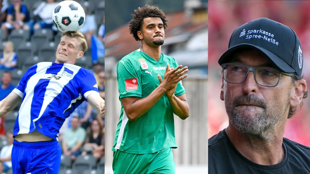 Ex-Magdeburger Luca Schuler, Jamie Lawrence und Claus-Dieter Wollitz.