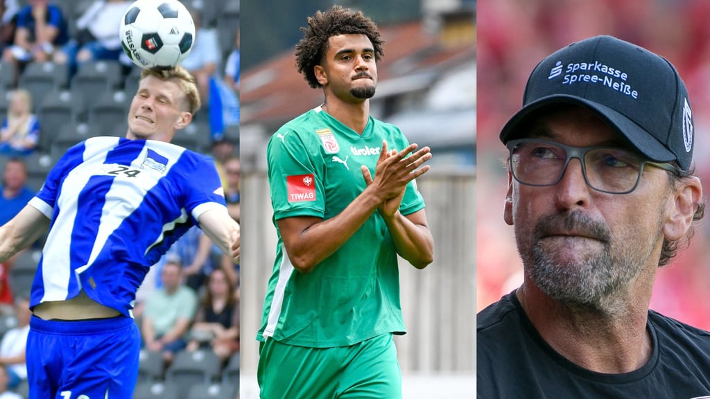 Ex-Magdeburger Luca Schuler, Jamie Lawrence und Claus-Dieter Wollitz.