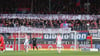 Anti-RB-Banner Heidenheimer Fans beim Spiel gegen Leipzig