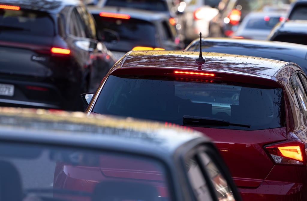 Geduld ist in einer Straße in Magdeburg gefragt, weil parkende Autos den Durchgangsverkehr einschränken.
