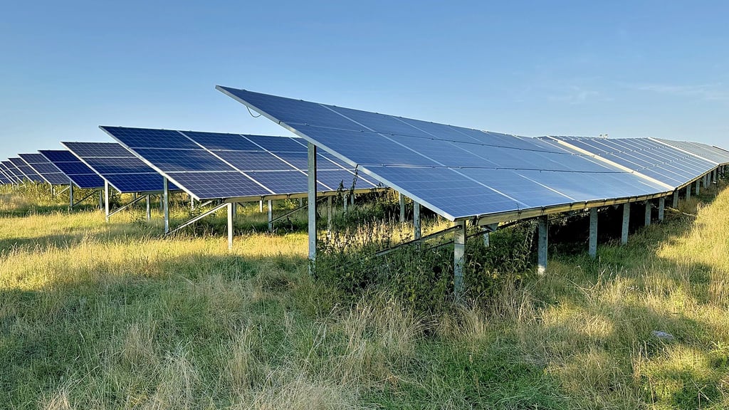Zu den Solarstandorten in der Egelner Mulde gehört auch diese großflächige Anlage am Ortsausgang Wolmirsleben in Richtung Unseburg. Sie ist bereits seit Jahren in Betrieb.