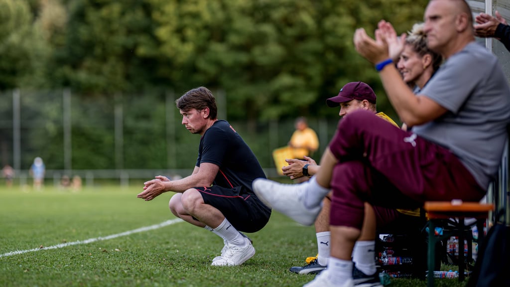 Jonas Stephan bei einem Testspiel von RB Leipzig.