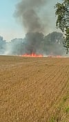 Am Samstagabend gab es einen Feldbrand bei Röblingen.