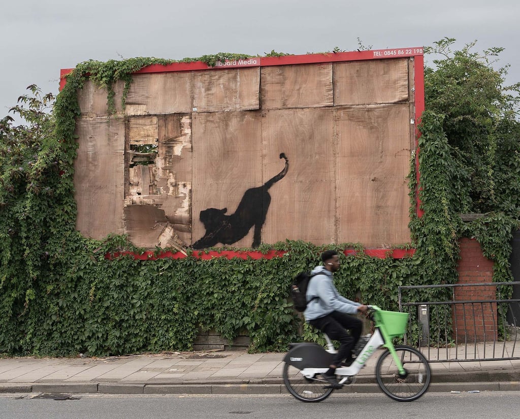 Mit seiner Bilder-Reihe will Banksy wohl die Menschen aufmuntern.