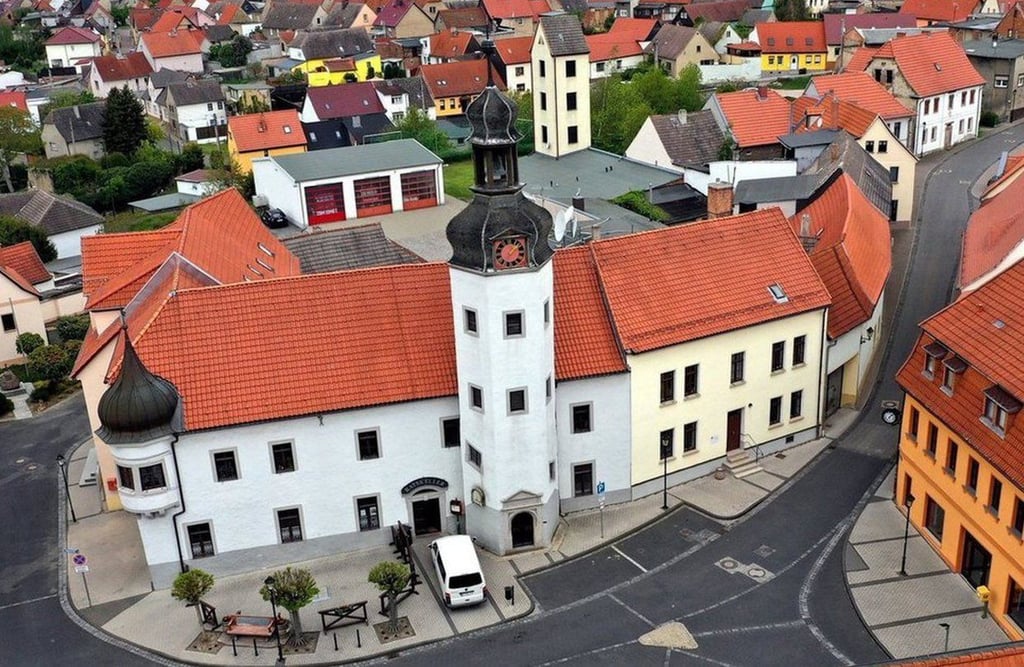 Blick auf das Rathaus Gerbstedt.