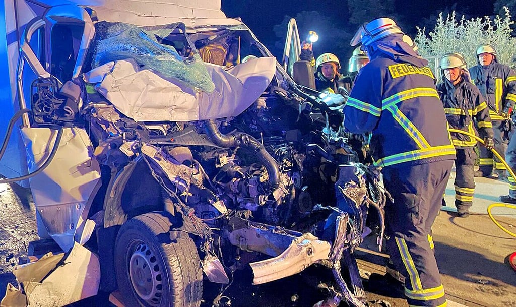 Die Feuerwehren aus Hohendodeleben und Wanzleben haben einen Fahrer auf der A14 aus einem verunglückten Transporter befreit.
