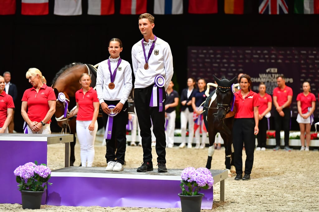 Amari Santamaria Diaz won bronze in Bern with Hauke ​​Thümmler on the lunge.