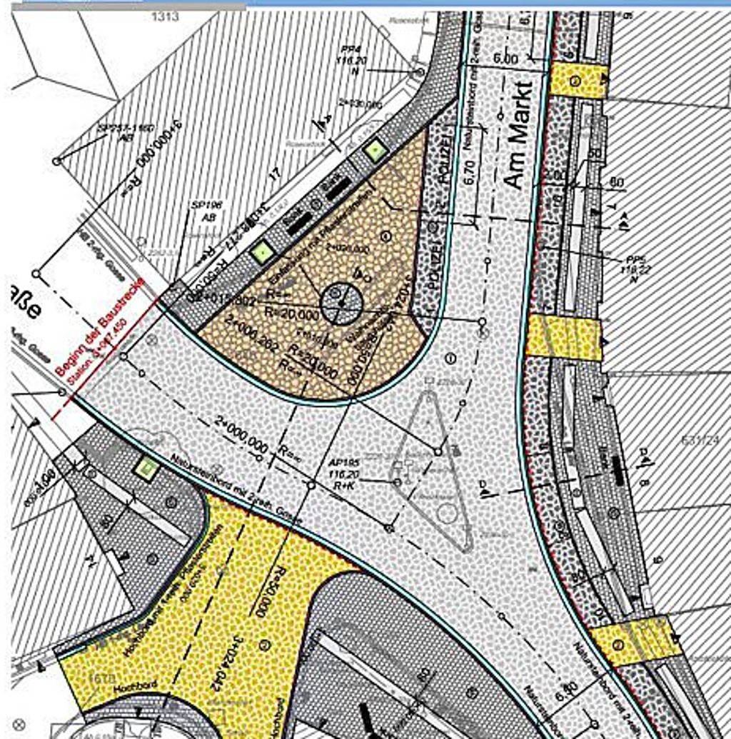 Im Mai modifizierte Variante 2 mit geschmeidiger Verkehrsführung und mehr Parkplätzen.