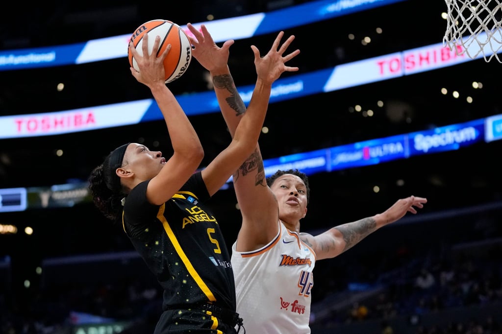 Basketballerin Hamby spielt inzwischen für die Los Angeles Sparks - weil ihr Ex-Team sie wegen ihrer Schwangerschaft abgegeben hat, wie sie behauptet.