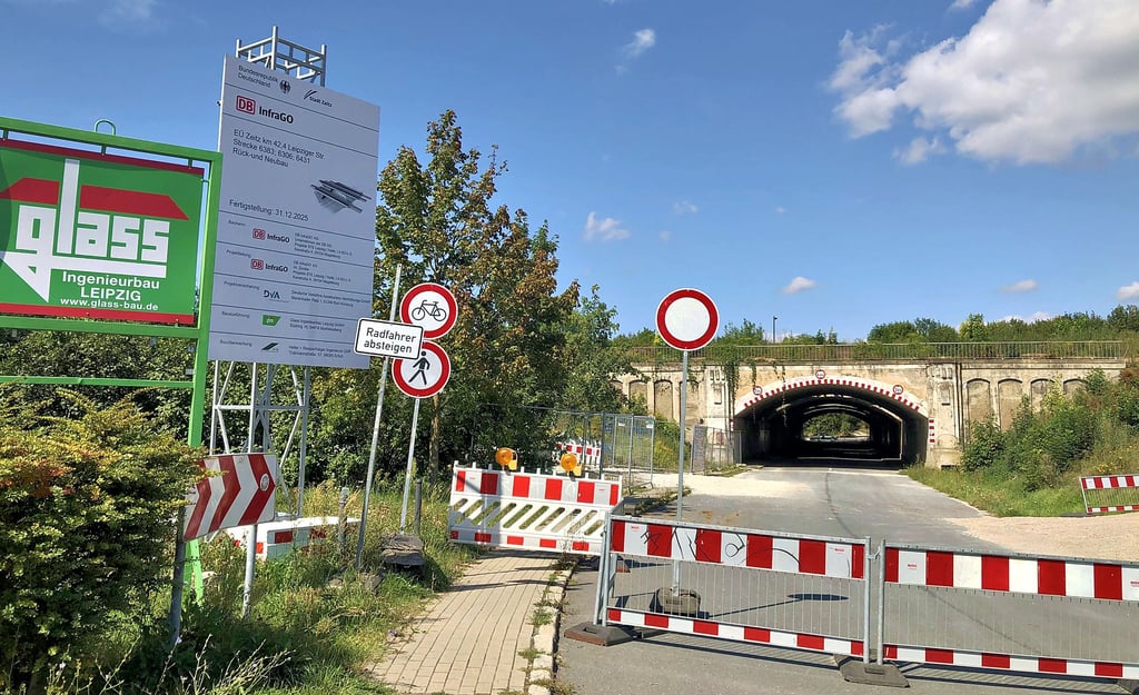 Still ruht die Baustelle an der Unterführung Zangenberg. Anwohner fragen, wo hier gearbeitet wird.
