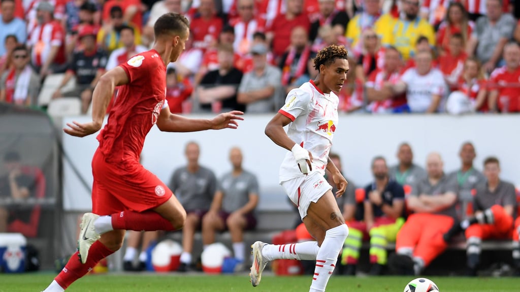 Erste Aktion für RB, erstes Tor: Antonio Nusa.