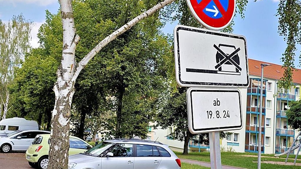 An der Karl-Marx-Straße sind am Montag ein ganze Reihe Parkbuchten gesperrt.