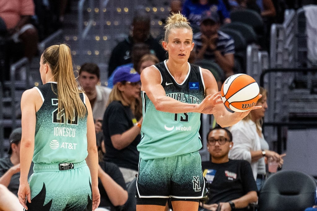 Leonie Fiebich steht mit New York Liberty in den Playoffs der WNBA.