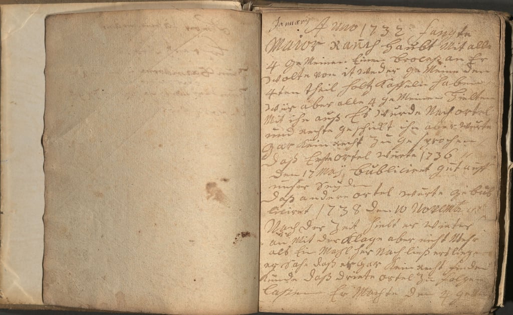 Die Aufzeichnungen in der Harsdorfer Chronik aus dem Jahr 1732.