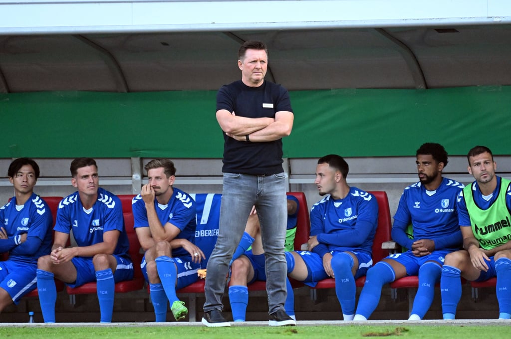 Trainer Christian Titz war sauer nach dem DFB-Pokal seines 1. FC Magdeburg beim Regionalligisten Kickers Offenbach.