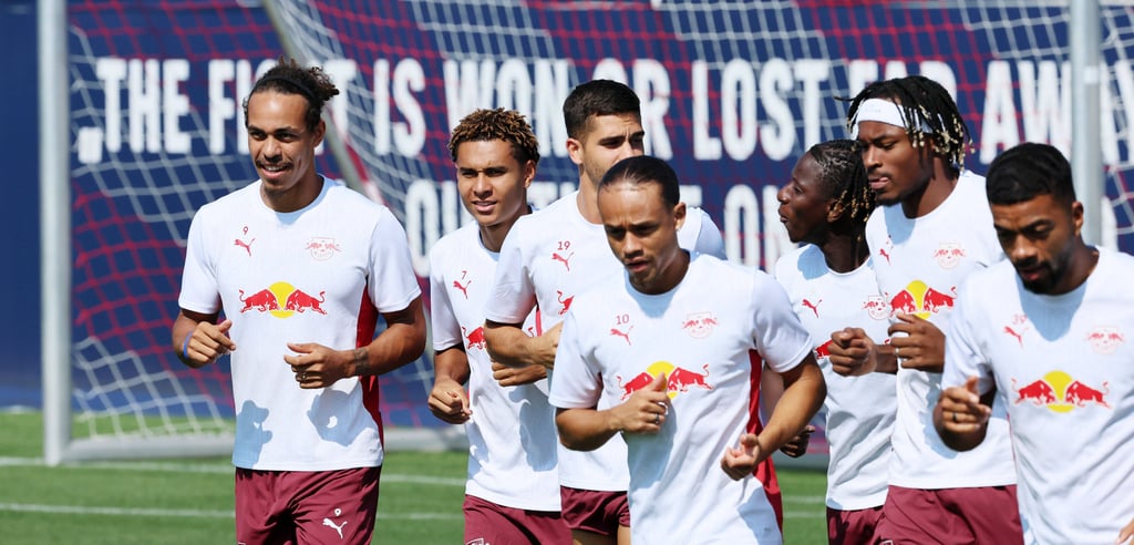 Antonio Nusa präsentierte sich den RB-Fans im Training am Dienstag.