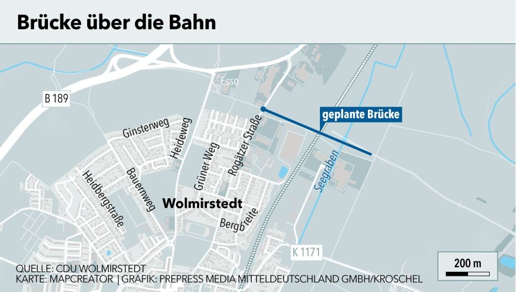 Wolmirstedt bekommt Brücke über die Bahn.