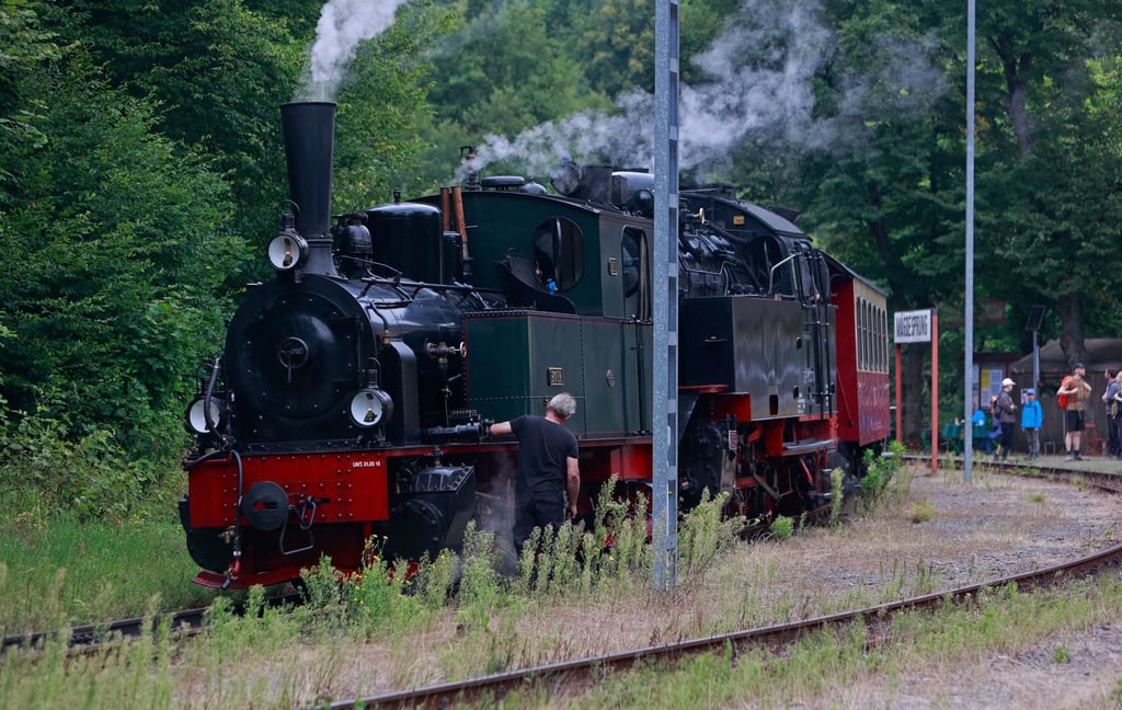 Beim 125. Doppelgeburtstag der Harzquerbahn und der Brockenbahn ist die 125 Jahre alten Dampflok „Hoya“ so etwas wie der Stargast.