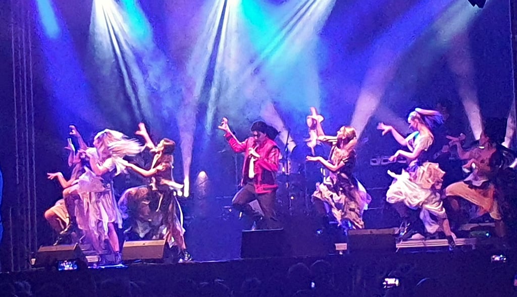 Eine Michael Jackson-Tribute-Show mit Sascha Pazdera bot am Freitag der Kunstverein Wittenberg auf dem Schlosshof.